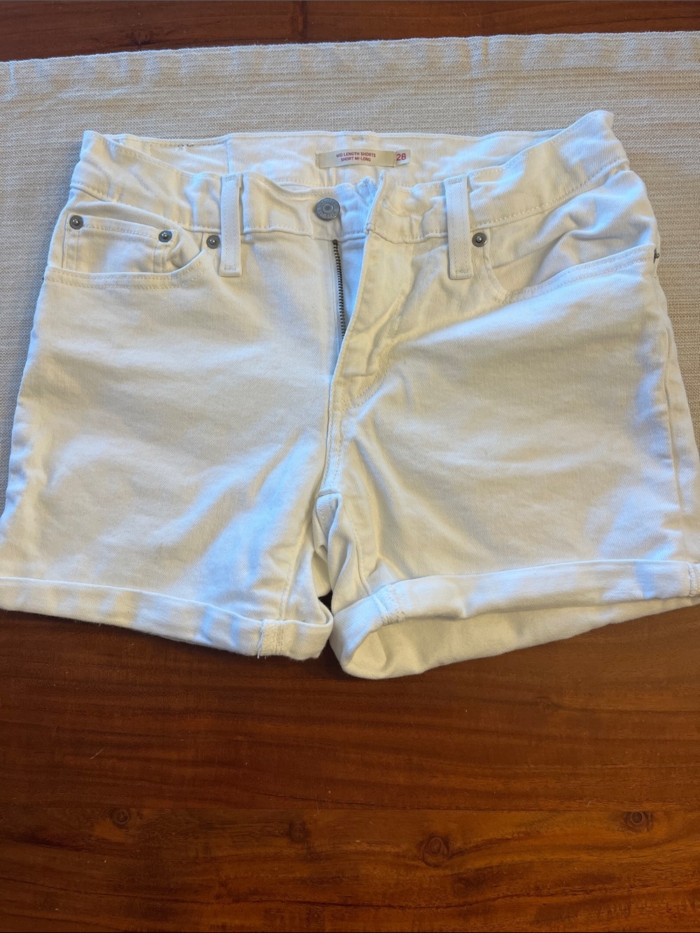 Levi's White Women's Denim Shorts